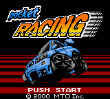Pocket Racing title screen for GameBoy Color